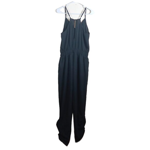 CUPSHE Jumpsuit Women’s L Black Elegant Ruched Hem Casual Travel Vacation New - Picture 4 of 6